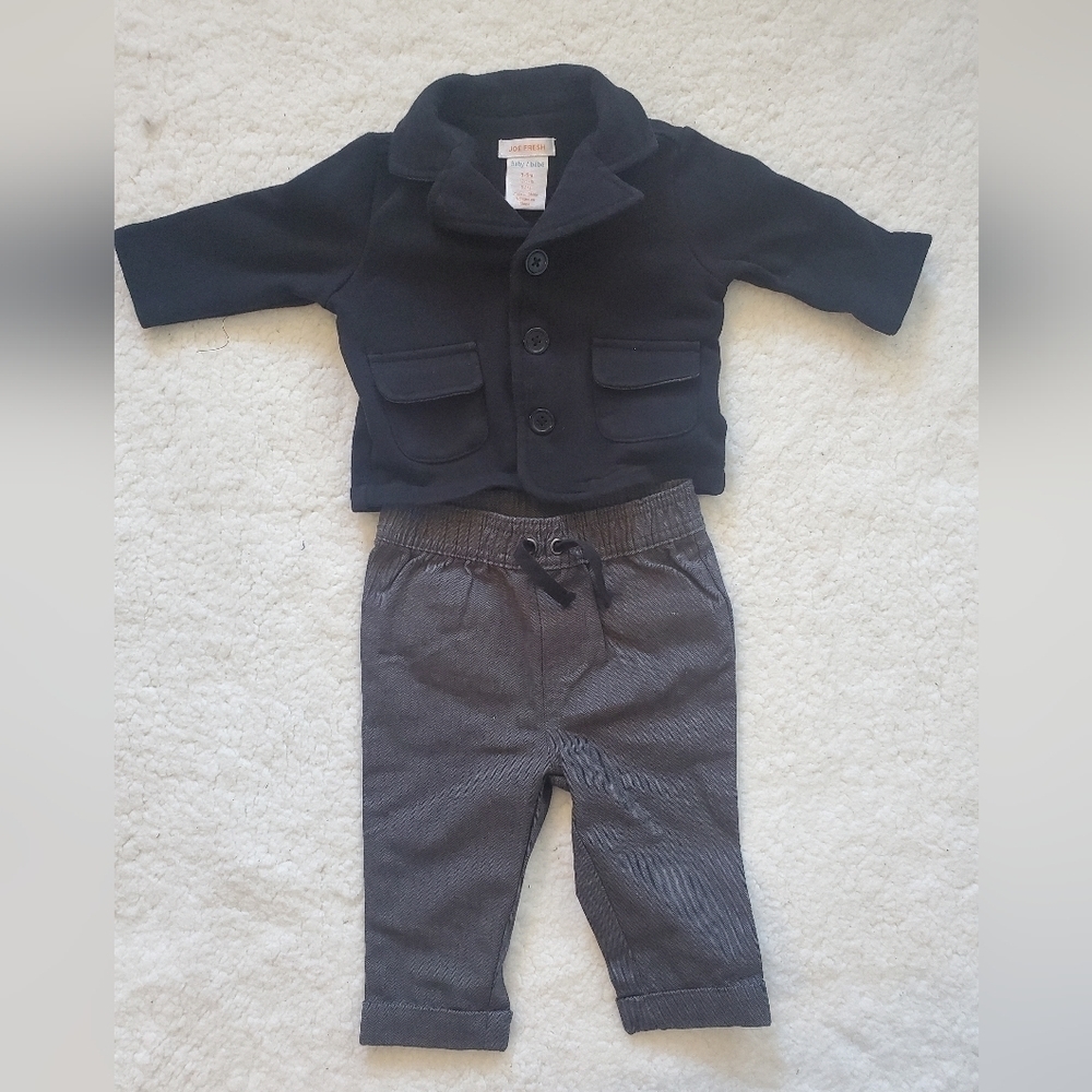 Joe FRESH Formal Wintet Boys Suite Blazer   pants Size 3 to 6 months